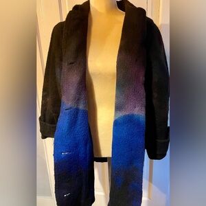 Geoffrey Beene Vintage Dip-dyed Wool Coat L